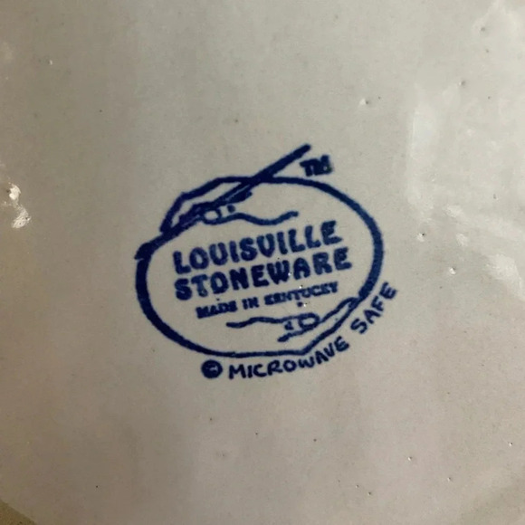 RARE Louisville Stoneware Round Dish Soup Bowl With Handle "The Grazer" EUC - Picture 6 of 7